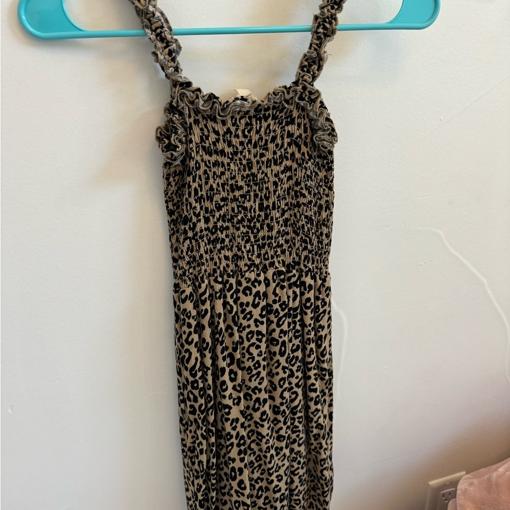 cheetah print short flowy dress